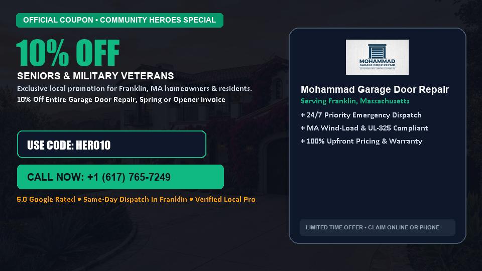 Mohammad Garage Door Repair 10% OFF Seniors & Military Veterans